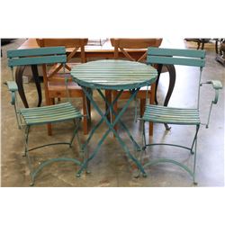 SMALL PATIO TABLE AND TWO CHAIRS