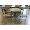 Image 1 : SMALL PATIO TABLE AND TWO CHAIRS