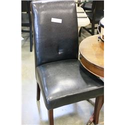 PAIR OF BLACK VINYL CHAIRS