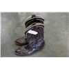 Image 1 : LEATHER TOOLED COWBOY BOOTS