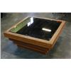 Image 1 : DESIGNER OAK MIRROR TOP COFFEE TABLE