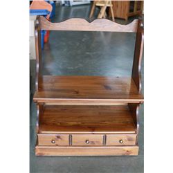 ROLLING SHELF WITH DRAWER AND CHANGE STATION