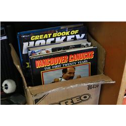 BOX OF HOCKEY BOOKS