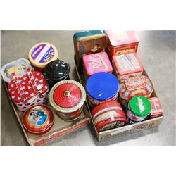 TWO TRAYS OF COLLECTIBLE TINS