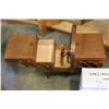 Image 3 : WOOD FOLD OUT SEWING CASE AND CLOWN ALARM CLOCK