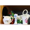 Image 2 : SHELF LOT OF VINTAGE POTTERY SERVING PIECES