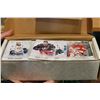 Image 1 : BOX OF HOCKEY CARDS AND BOX OF HCOKEY BOOKS AND PENNANTS