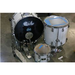 PEARL BASE DRUM FLOOR DRUM AND HIGHTOM WITH STANDS