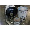 Image 1 : PEARL BASE DRUM FLOOR DRUM AND HIGHTOM WITH STANDS