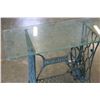 Image 3 : SEWING MACHINE BASE GLASS TOP TABLE