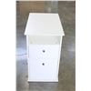 Image 1 : 2-DRAWER WHITE MODERN NIGHTSTAND