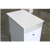 Image 3 : 2-DRAWER WHITE MODERN NIGHTSTAND