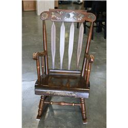 STENCILLED PINE ROCKER