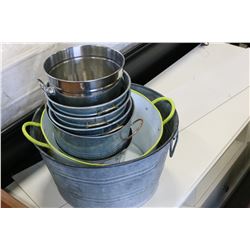 LOT OF GALVANIZED BUCKETS