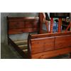 Image 1 : MACLEAREYS MONTANA PINE DOUBLE SIZE SLEIGH BED FRAME COMPLETE WITH MATTRESS