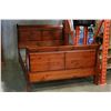 Image 2 : MACLEAREYS MONTANA PINE DOUBLE SIZE SLEIGH BED FRAME COMPLETE WITH MATTRESS
