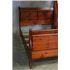 Image 3 : MACLEAREYS MONTANA PINE DOUBLE SIZE SLEIGH BED FRAME COMPLETE WITH MATTRESS
