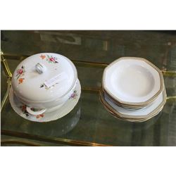 MIKASA CHINA DINNERWAE AND LIDDED GERMAN CASSEROLE