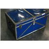 Image 2 : BLUE AND BRASS STORAGE TRUNK