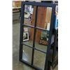 Image 1 : SIX PANE WINDOW MIRROR AND BLACK PICTURE FRAME
