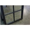 Image 2 : SIX PANE WINDOW MIRROR AND BLACK PICTURE FRAME