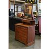 Image 1 : ANTIQUE VANITY DRESSER WITH MIRROR