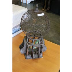 PARROT IN METAL CAGE