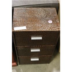 3-DRAWER LEATHERETTE CHEST