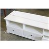 Image 2 : MODERN 3-DRAWER AND STORAGE WHITE TV STAND