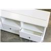 Image 3 : MODERN 3-DRAWER AND STORAGE WHITE TV STAND