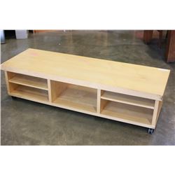 MAPLE ROLLING COFFEE TABLE