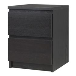 IKEA MALM 2 DRAWER NIGHTSTAND