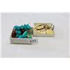 Image 1 : TWO BOXES OF CARVED BONE JEWELLRY AND TURQUOISE AND AMBER