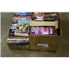 Image 1 : BOX OF MOVIES AND BOX OF NEW RELEASE NOVELS