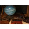 Image 1 : ANTIQUE CRUMB TRAY AND OTHER COLLECTIBLES AND WORLD GLOBE