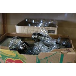 TWO BOXES OF WEDDING GLASSES AND STEMWARE