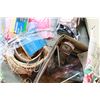 Image 2 : LOT OF BANANA BUCKET WICKER BUCKETS AND NEW TABLE CLOTHS