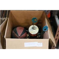 COCA COLA BANNER OSTER KNIFE SHARPENER AND SPORTS ITEMS