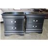 Image 1 : PAIR OF NEW BLACK MODERN AVENZA 2 DRAWER NIGHSTANDS, RETAIL $249ea