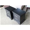 Image 3 : PAIR OF NEW BLACK MODERN AVENZA 2 DRAWER NIGHSTANDS, RETAIL $249ea