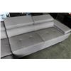 Image 6 : BRAND NEW MODERN 2 PIECE SECTIONAL SOFA IN GREY FABRIC, WITH ADJUSTABLE HEAD REST, RETAIL $2499