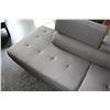 Image 7 : BRAND NEW MODERN 2 PIECE SECTIONAL SOFA IN GREY FABRIC, WITH ADJUSTABLE HEAD REST, RETAIL $2499