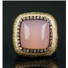 Image 1 : 14k Gold Carnelian and Diamond Ring