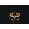 Image 1 : 14k Gold Solitaire Diamond Ring