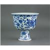 Image 1 : Chinese Blue and White Porcelain Stem Cup