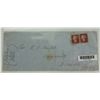 Image 1 : 2 PC 1862 British One Penny Post Stamp w/ Envelope