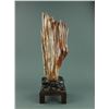 Image 1 : Chinese Fine Wood Fossil Scholar Stone with Stand