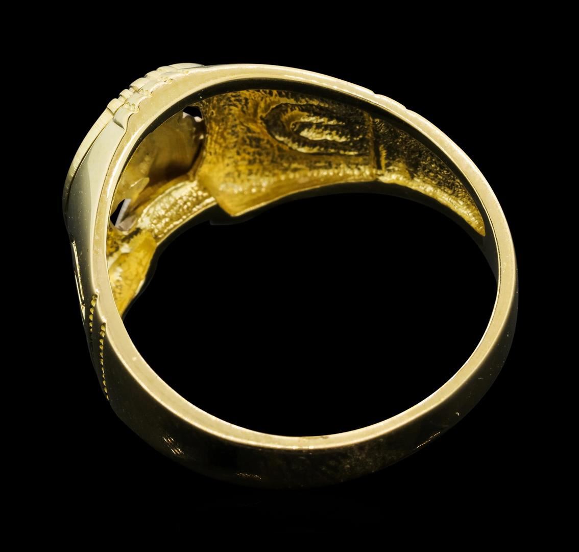 14KT Yellow Gold Men's Horseshoe Ring