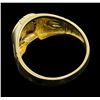 Image 3 : 14KT Yellow Gold Men's Horseshoe Ring
