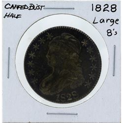 1828 Large 8's Capped Bust Half Dollar Coin